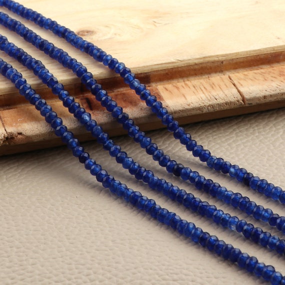 Blue Sapphire Beads Strand Handmade Beads Making Jewelry Craft