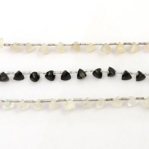 Faceted Briolette Strand Necklace, Trillion Shape Beads, Amethyst, Lemon Quartz Diy Beads Strands, Wholesale making Jewelry Supply 2538