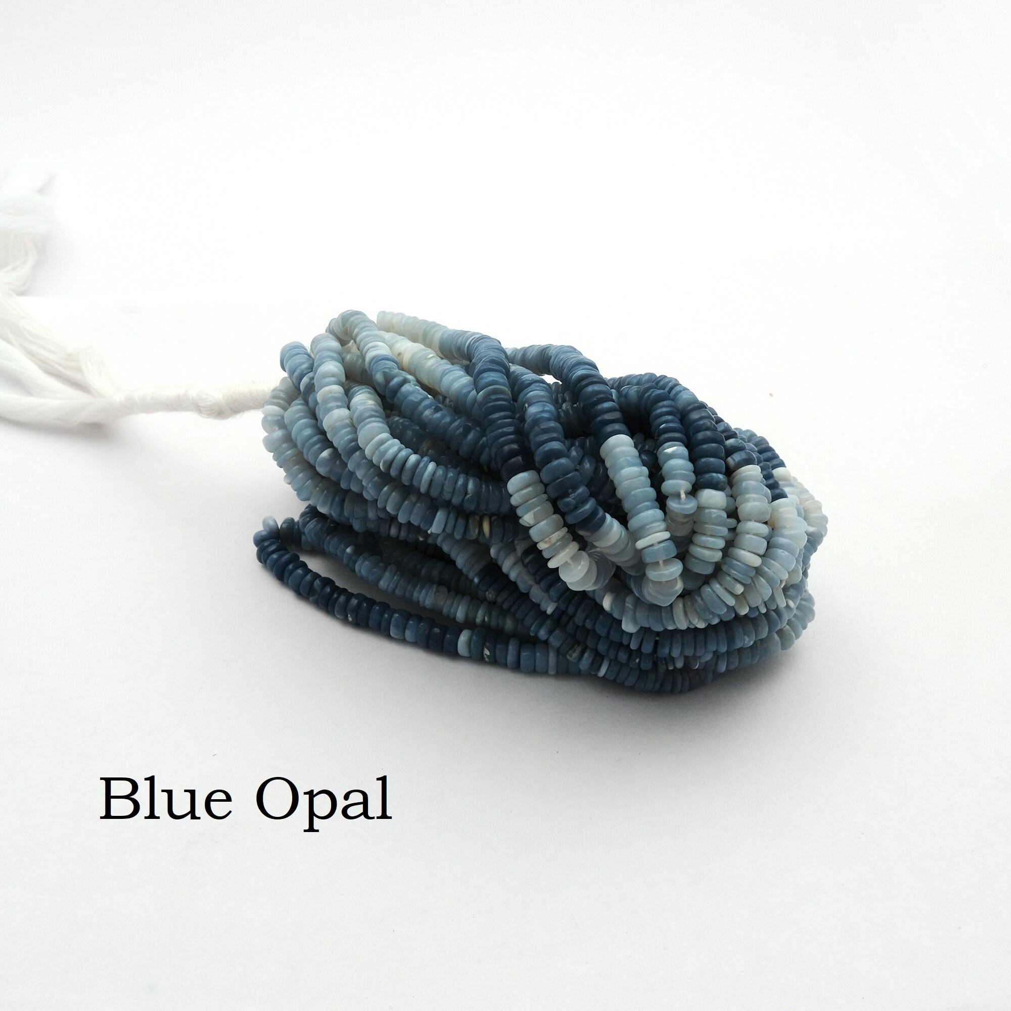 heishi beads Gemstones Good Quality Shaded Blue Opal Tyre Beads Strand 6mm 16" 