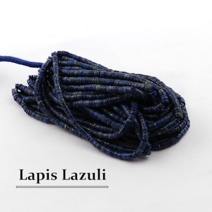 Lose Edelstein Lapis Lazuli Reifen Perlen, 10 Strang Glatte Lapis Heishi Reifen Perlen, 4-5 MM Radform Perlen, 16-Zoll-Strang Zubehör. TB:-104
