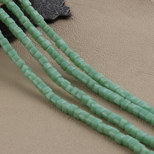 Green Chalcedony Hydro Gemstone, Handmade Beads Making For Necklace And Bracelet, Emerald Cut Beads Strand, Hydro Green Stone Beads. CL-139