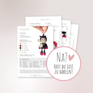 Patrón de ganchillo en PDF de mariquita - Mariquita colgante, Mariquita de ganchillo, Llavero de ganchillo como idea de regalo, Piezas de corazón de anís imagen 5