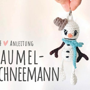 PDF crochet instructions tree snowman // German // instructions // crochet // keychain // snowman