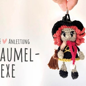 PDF crochet instructions tree witch // German // instructions // crochet // keychain // witch