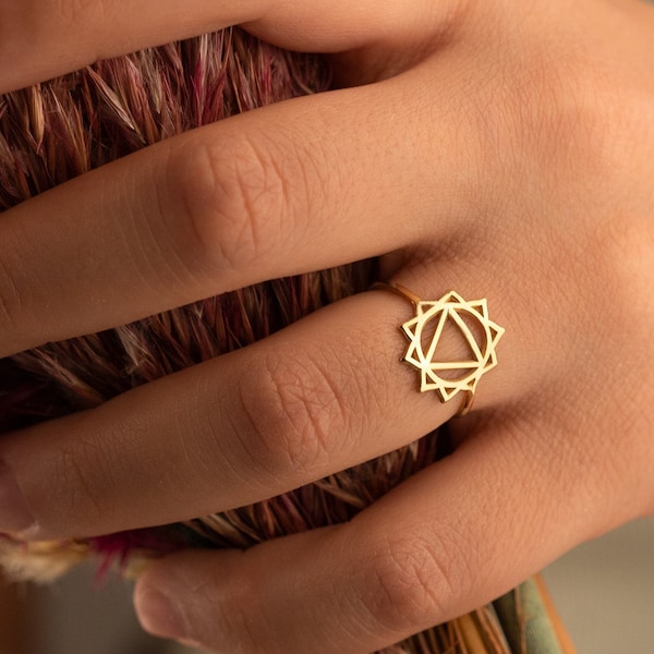 Solar Plexus Chakra Ring - Mother's Day Gift - Manipura Ring - Spiritual Ring - Chakra Jewelry - Reiki Jewelry - Metaphysical Jewelry