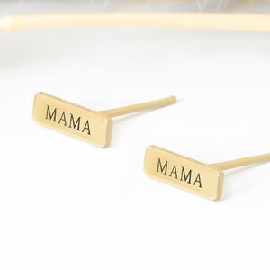 Personalized Name Bar Earring - Mother's Day Gift - Custom Stud Earrings - Name Earrings - Stud Name Earrings - Customized Gift for Her