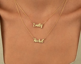 Personalized Double Name Double Chain Necklace - Mother's Day Gift - Custom Necklace - Family Necklace - Name Necklace - Couples Gift