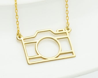 Camera Necklace Silver Camera Charm Photographer Gift - Etsy