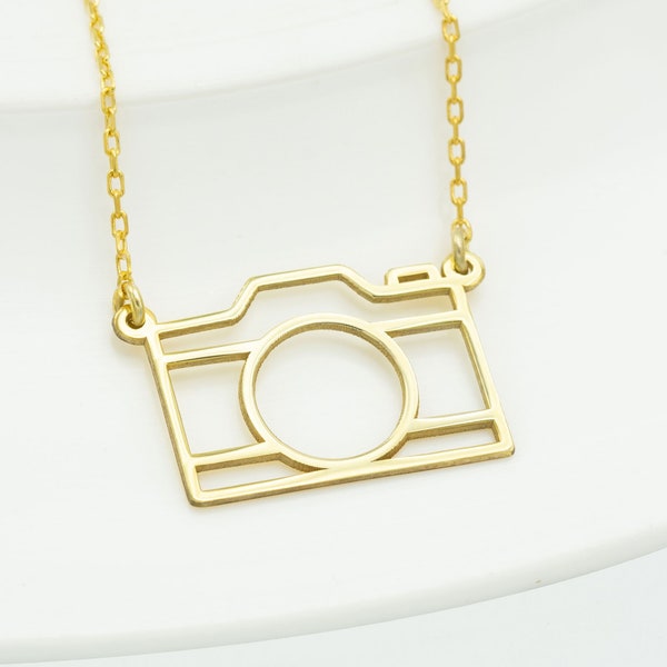 Collier appareil photo origami - cadeau fête des mères - collier photographe - cadeau photographe - collier minimaliste - cadeau pour elle-cadeau pour lui