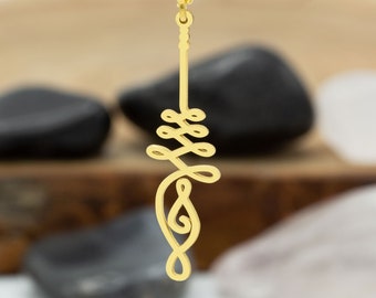 Collier fin Unalome en or - Cadeau pour la fête des Mères - Collier yoga - Collier méditations - Bijoux en or - Meilleur cadeau - Colliers pour femme