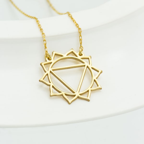 Solar Plexus Chakra Necklace - Mother's Day Gift - Manipura Necklace Gold - Chakra Jewelry - Reiki Jewelry - Metaphysical Jewelry