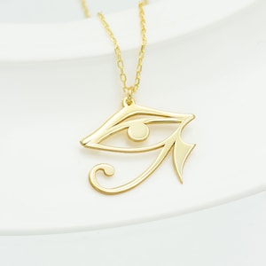 The Eye of Ra Necklace - Mother's Day Gift - 925 Sterling Silver Necklace - Ra Eye Necklace - Spiritual Necklace - Gold Jewelry