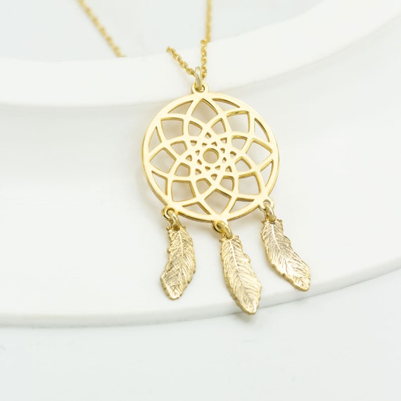 ol&co Gold Dream Catcher Necklace – Mococo