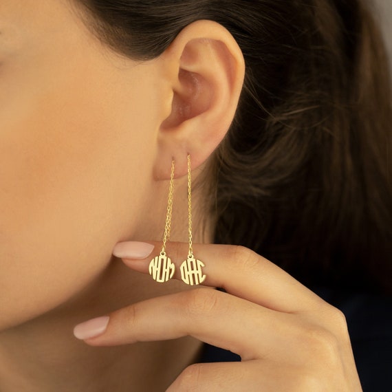 Monogram earrings cheap