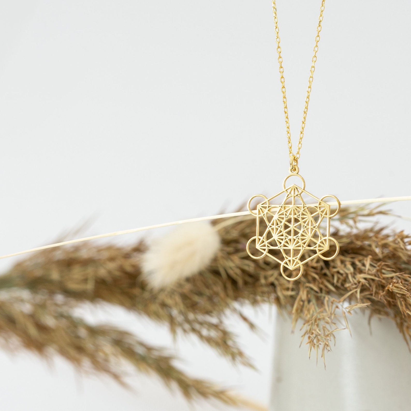 Gold Metatron Necklace Sacred Geometry Jewelry Metatron Etsy