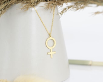Collier symbole féminin - cadeau fête des mères - collier Vénus - collier féministe - collier signe femme - égalité des genres - cadeau pour elle