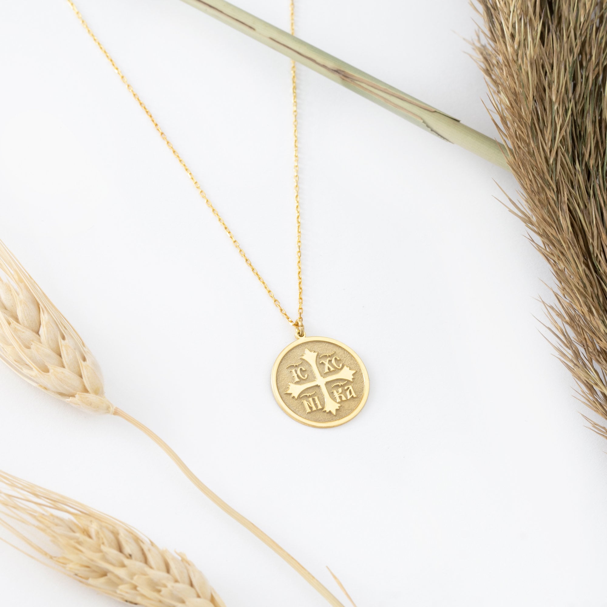 Christian Eastern Orthodox Cross Necklace - IC XC NIKA Cross Necklace - Religious Charm - Orthodox Necklace - Christian Jewelry