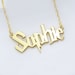 Silver Name Necklace - Wizard Harry P. Font Necklace  14K Solid Gold Necklace Personalized Name Necklace 925 Sterling Silver - Birthday Gift 