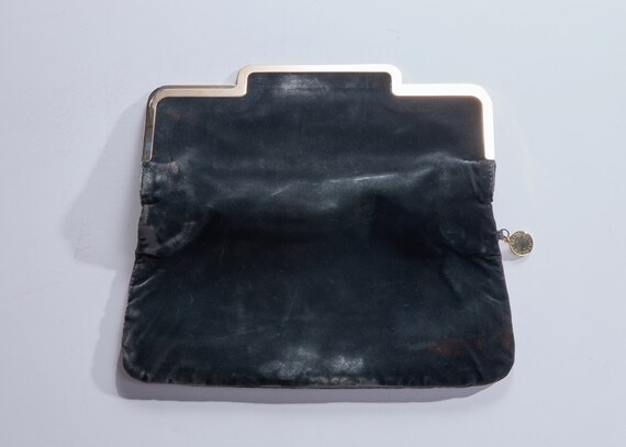 Stella McCartney Gray Velvet Clutch Purse - image 4