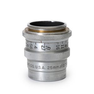Vintage Bausch & Lomb 25mm f/2.7 Animar C-Mount Lens - USA Made