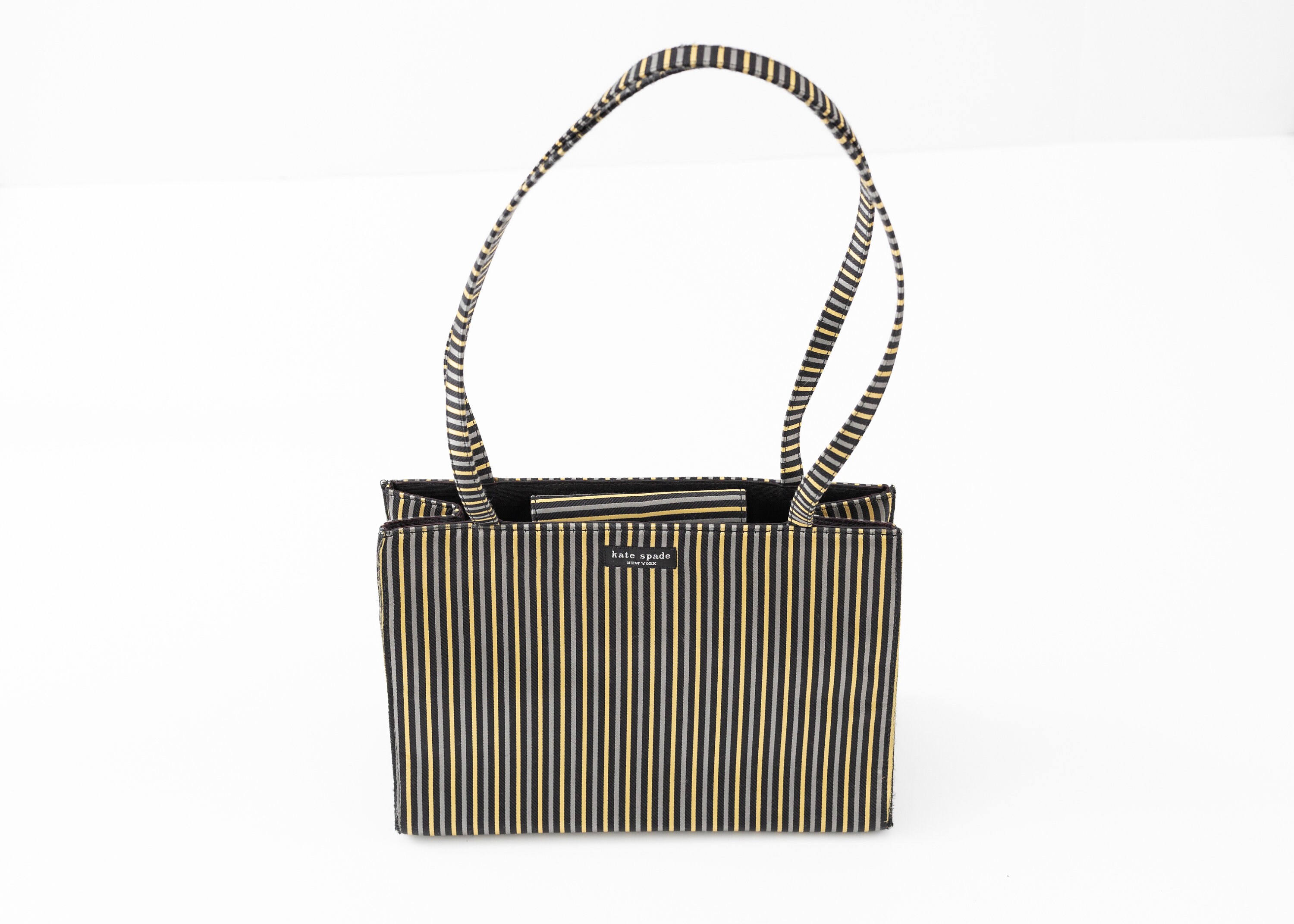 Kate Spade New York Satin Striped Handle Bag - Etsy