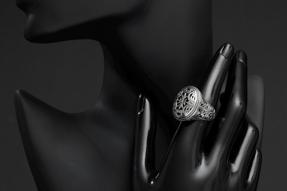 Heavy Silver 925 Statement Ring – Size 7, Maltese… - image 1