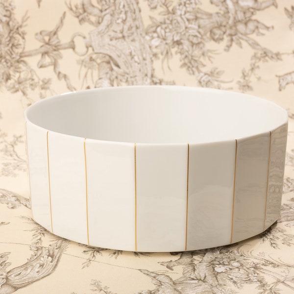Rosenthal Polygon Pattern Porcelain Serving Bowl: A Wirkkala-inspired Design