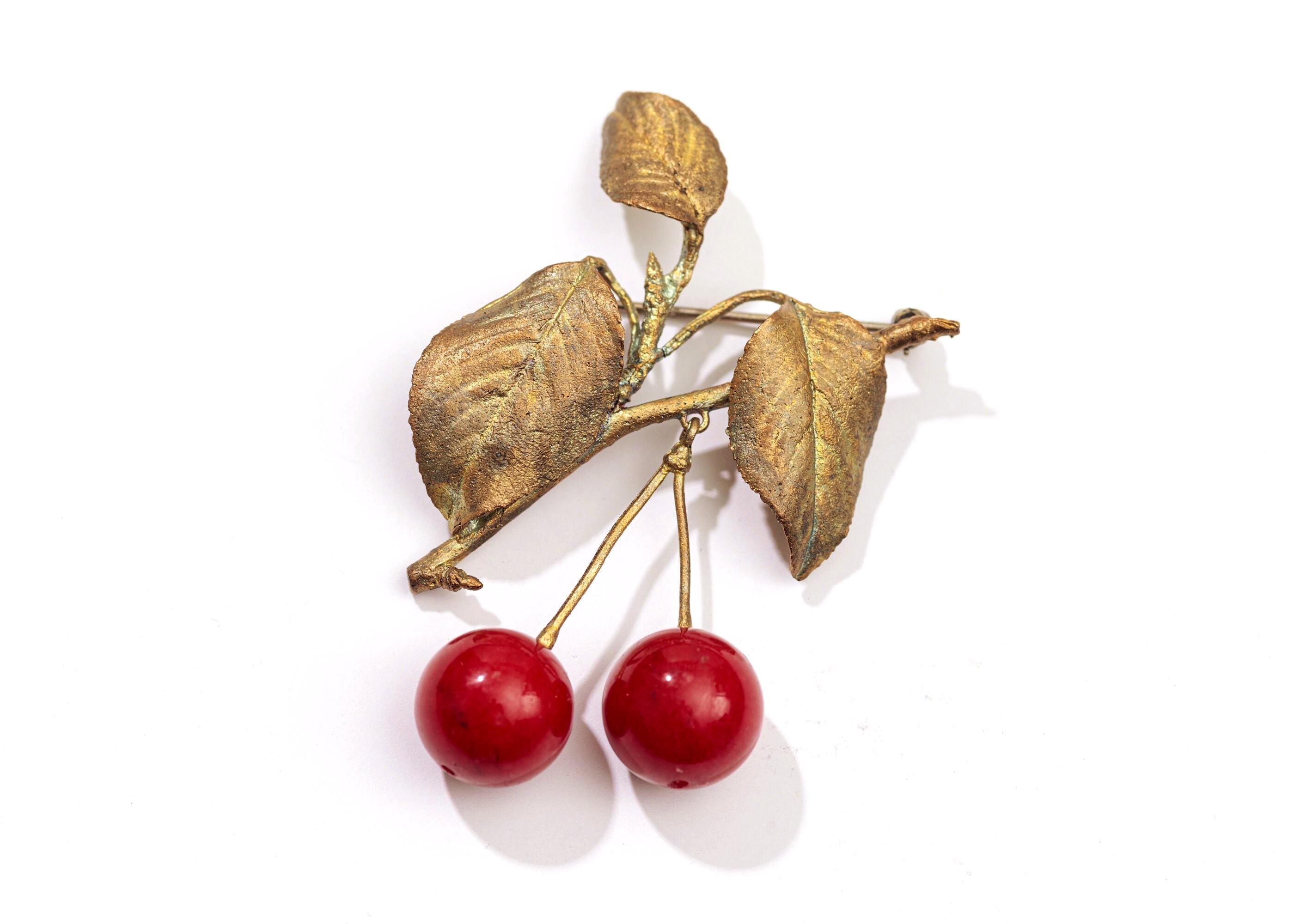 Cherry Brooch - Etsy