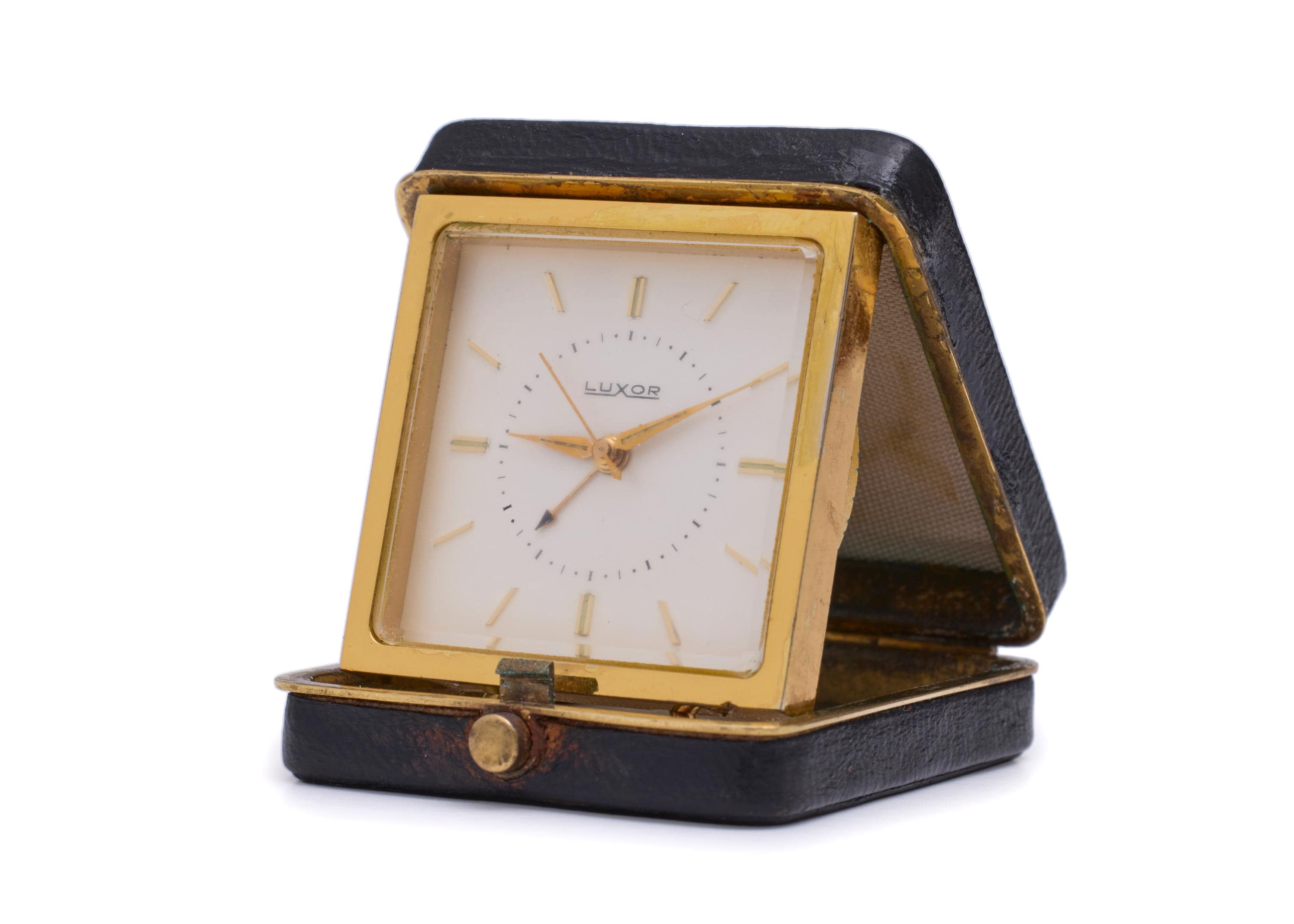 Vintage Luxor Swiss-made Travel Clock - Etsy Israel