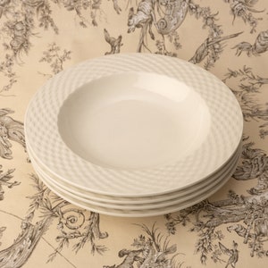 Bols à soupe President avec bord blanc PAGNOSSIN - Lot de 4 - Pierre de fer italienne