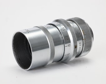 Vintage Elgeet Cine-Tel Lens: 38mm f/2.5, 19mm Thread Mount, USA Made