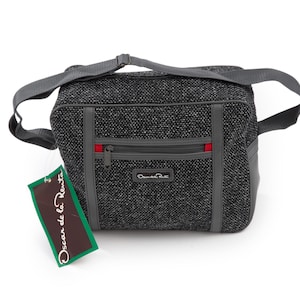 Vintage Oscar de la Renta Travel Bag: 1980s Grey Designer Luggage