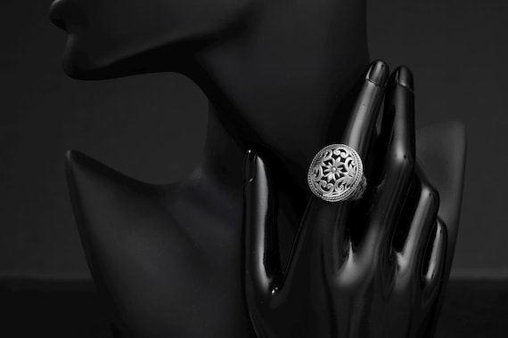 Heavy Silver 925 Statement Ring – Size 7, Maltese… - image 3