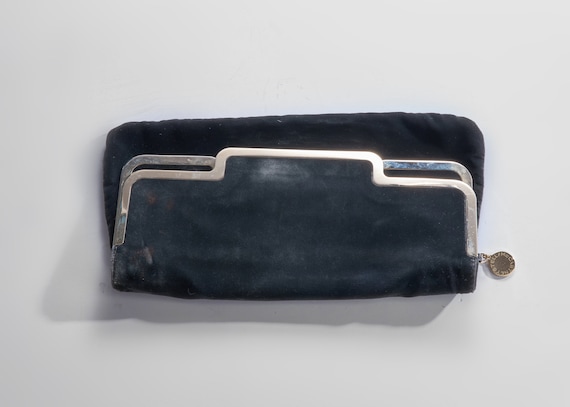 Stella McCartney Gray Velvet Clutch Purse - image 2