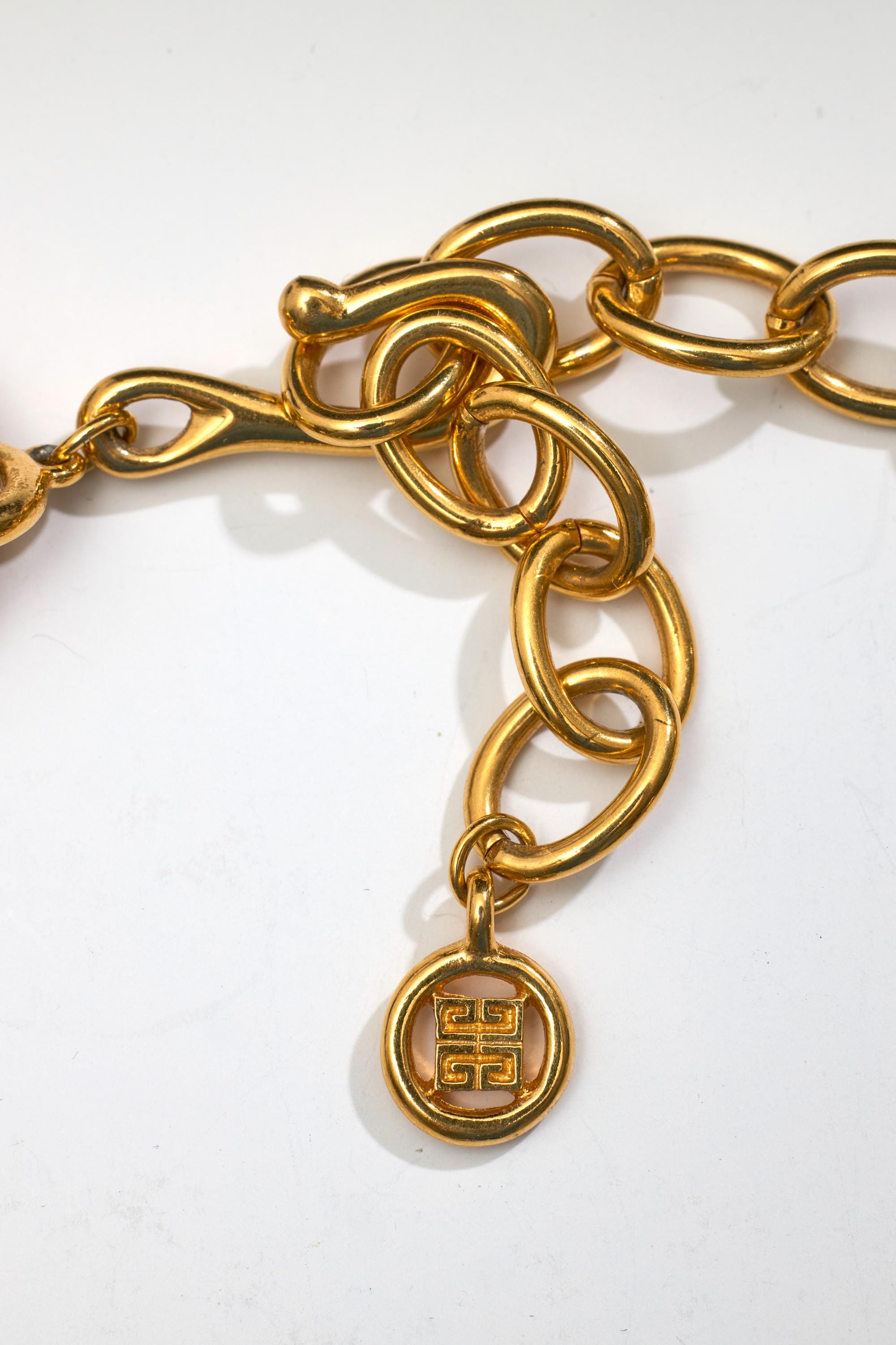 【美品】GIVENCHY ヴィンテージ ネックレス フェイクパール 太チェーン ジバンシィ GIVENCHY ☆ ヴィンテージ フェイクパール ネックレス