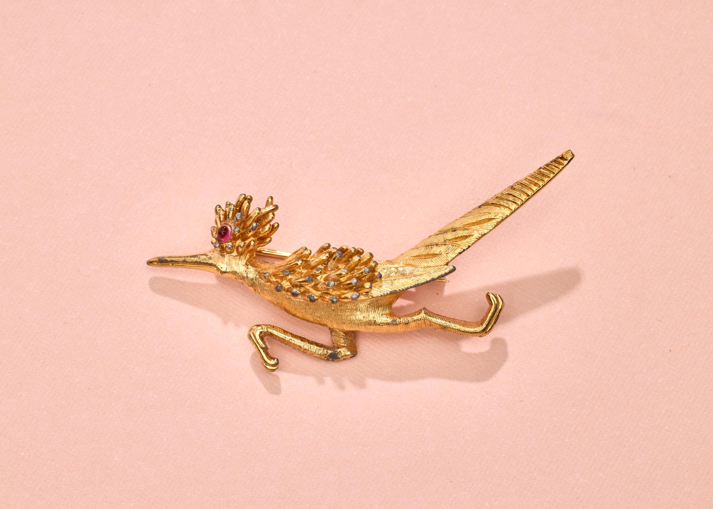 Broche Vintage Sapin De Noël Signée Marcel BOUCHER - Années 70, Métal Doré, En Excellent état
