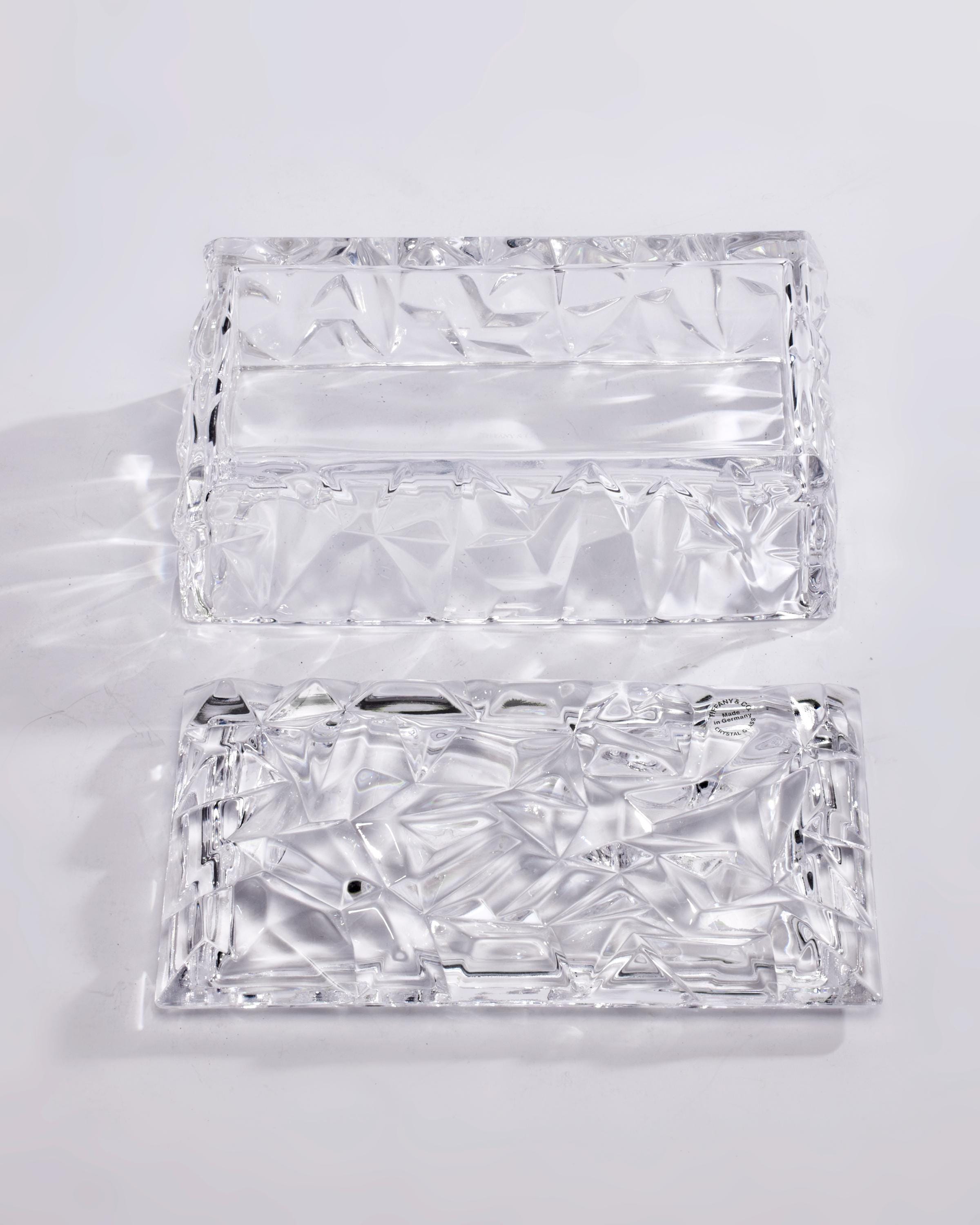 Tiffany & Co. Vintage Lead Crystal Dresser Box – Faceted Trinket