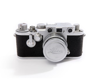 Vintage Leica IIIf Red Dial 35mm Camera: Summicron 5cm Lens & Case