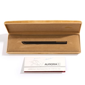 Aurora Thesi Black Matte Ballpoint Pen with Box – Italian Design by Zanuso