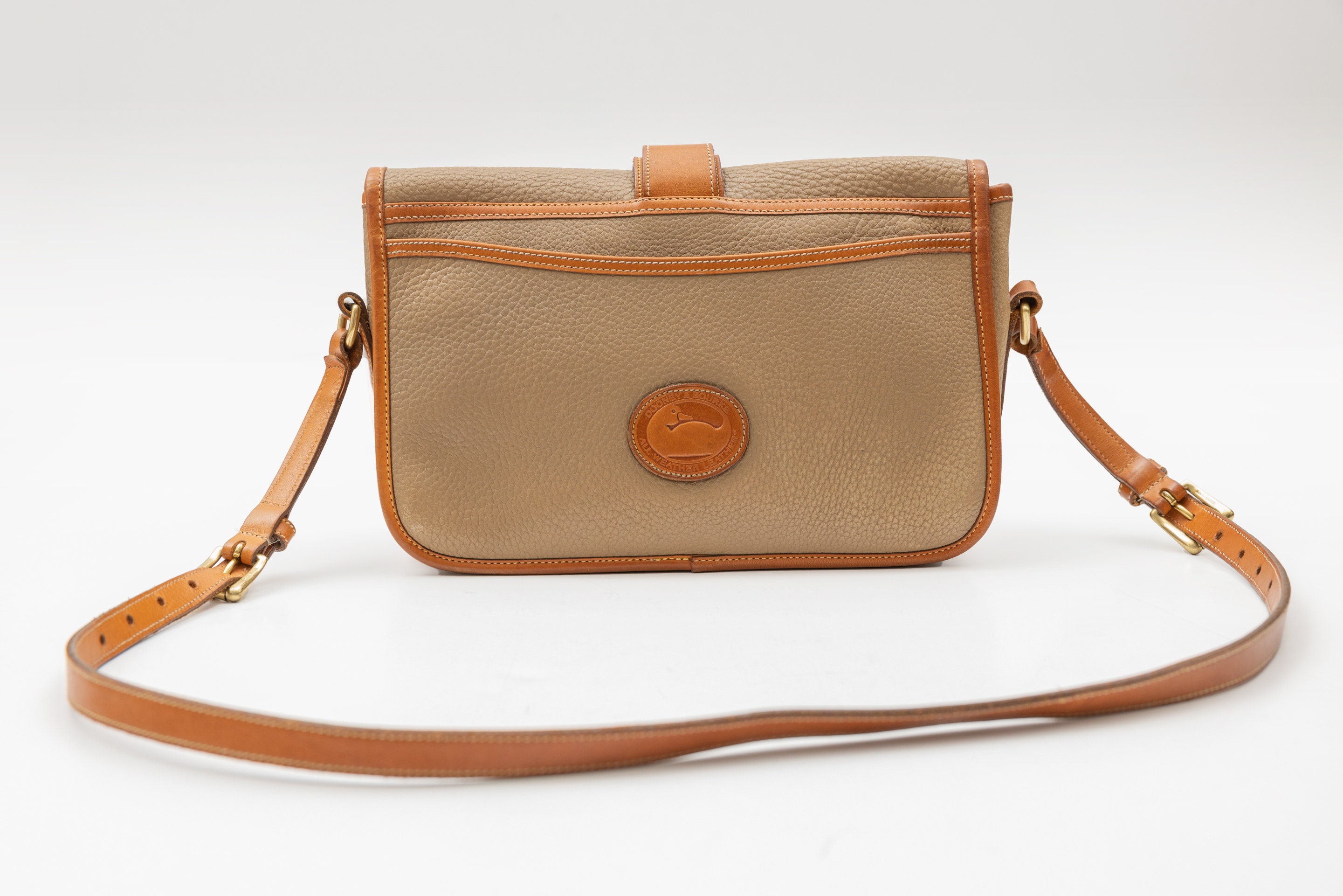 Vintage 90s Dooney & Bourke Leather Bag Doris Carryall Tote Handbag