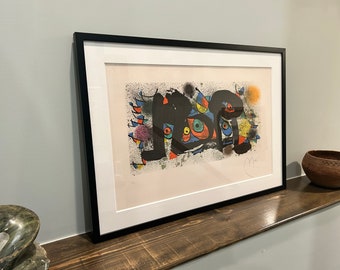 Joan Miró Signed and Numbered 28/50 Abstract Lithograph titled &quot;Sculpture I&quot;
