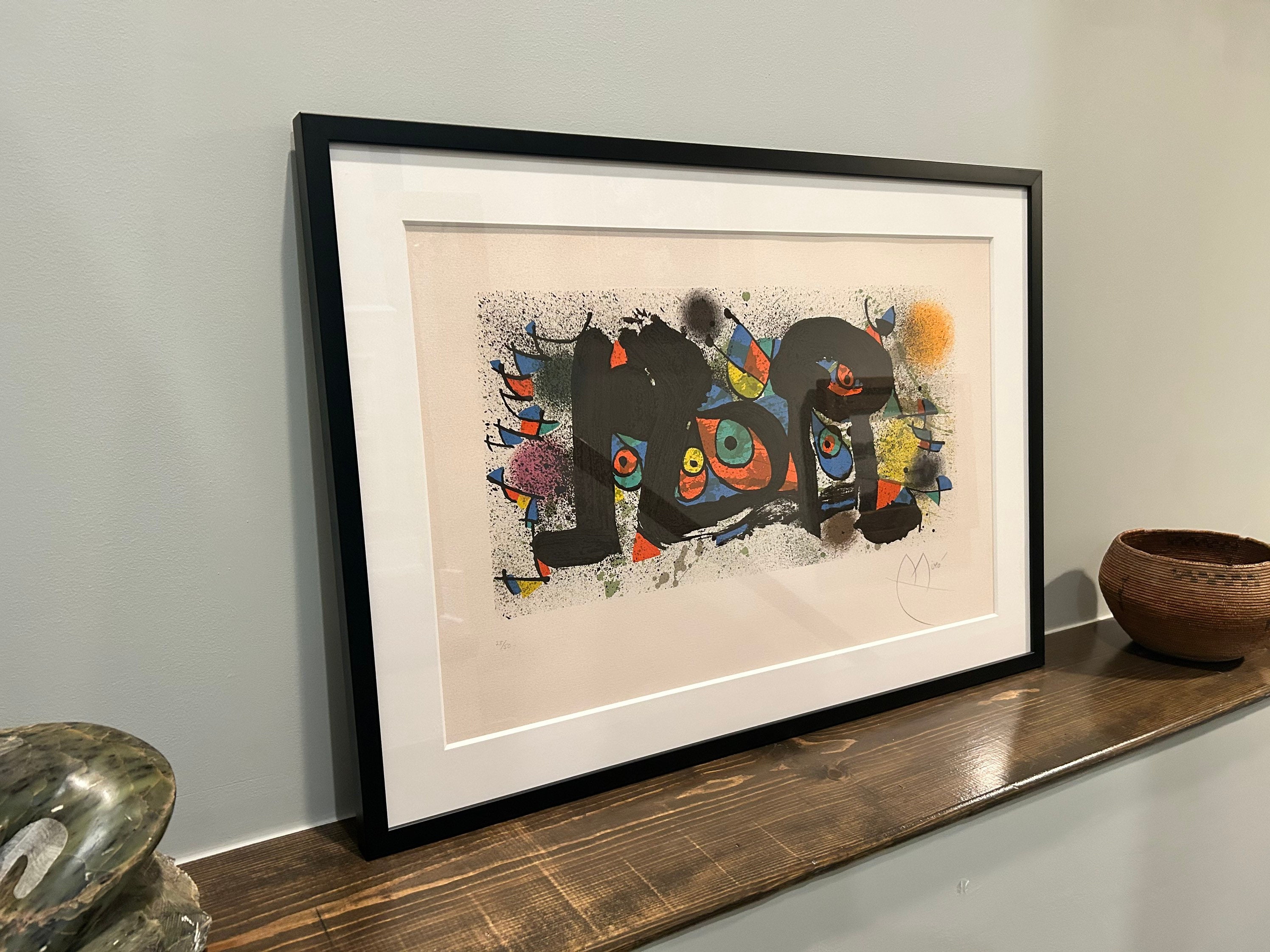 Joan Miró Signed and Numbered 28/50 Abstract Lithograph Joan Miró Signed and Numbered 28/50 Abstract Lithograph