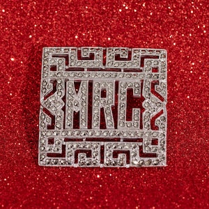 Exquisite Art Deco Sterling Silver & Marcasite Vintage Initial Brooch - MRC