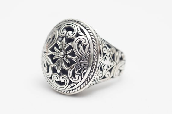 Heavy Silver 925 Statement Ring – Size 7, Maltese… - image 2