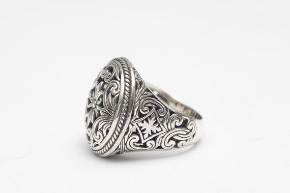 Heavy Silver 925 Statement Ring – Size 7, Maltese… - image 10