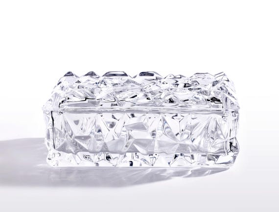 Tiffany & Co. Vintage Lead Crystal Dresser Box – Faceted Trinket