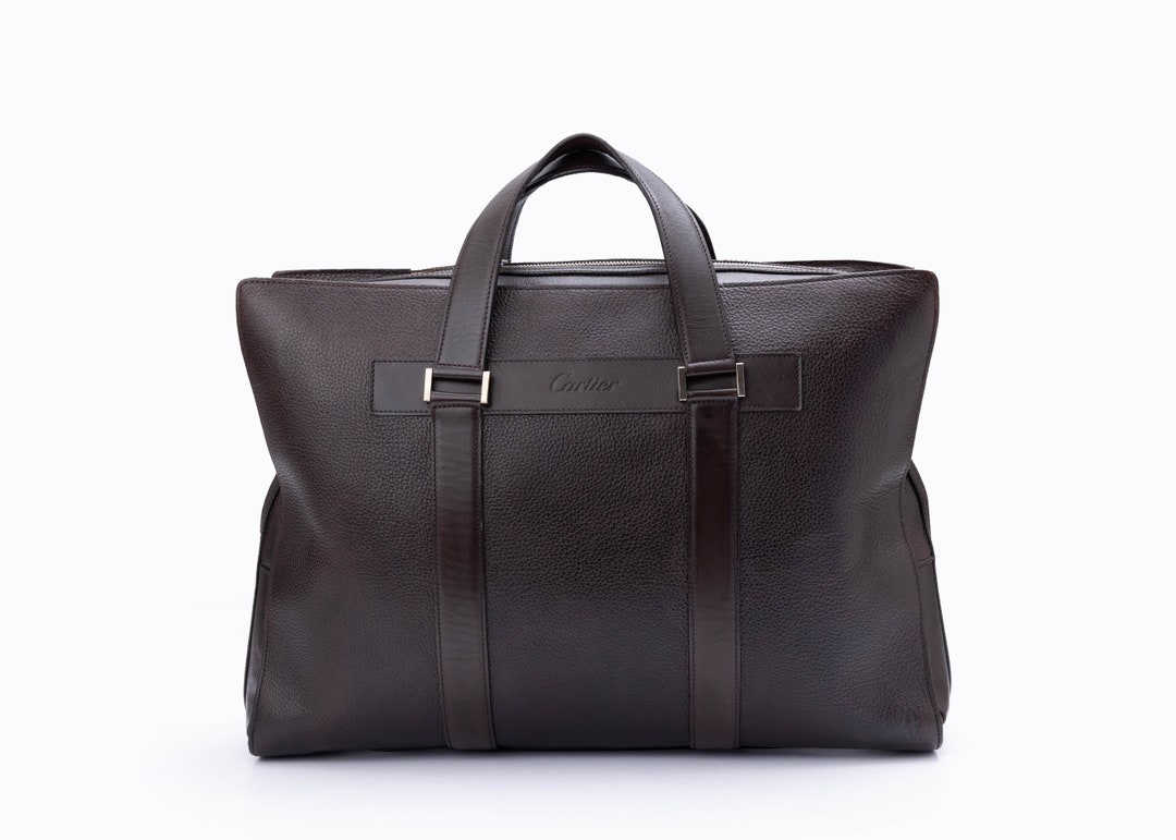 Buy Cartier Brown Leather Bag in Excellent Condition Online in India
