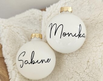 Pallina di Natale personalizzata | Pallina per albero di Natale | Pallina di vetro con nome | Pallina di Natale in vetro con nome