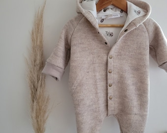 WOOL WALKING OVERALL made of 100% new wool. natural product. Gift for birth Walkloden Walkoverall overall cream beige