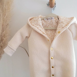 WOOL OVERALL made from 100% virgin wool. Natural product. Birth gift Walkloden Walkoverall Cream beige